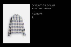 Zara Textured Blue Shirt
