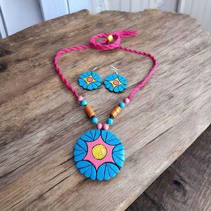 Handmade terracotta Artistic Jewelry set