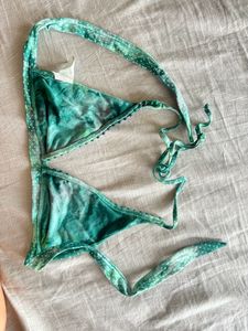 Green Polka Dot Bikini Top
