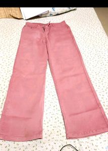 WideLeg Pink Jeans