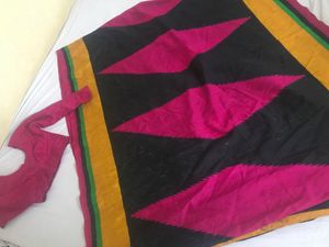 Brand PSR Cotton Silk Saree With Blouse