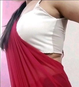 Georgette Sheer Meesh Back Sleevless Padded Blouse