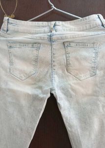 Light Blue, Ribbed Jeans