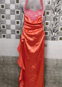 Elegant Coral Maxi Dress