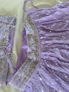 Lavender Ombre Lehenga With Dupatta
