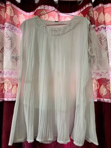 White Floral Detail Blouse