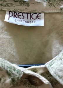 Vintage Print Cropped Jacket