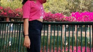 Pink Graphic Crop Top