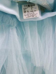 ₹1000 Light Blue Tulle Party Dress With Innerwear