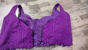 Purple 🟣 Sleevless Ready Made Blouse
