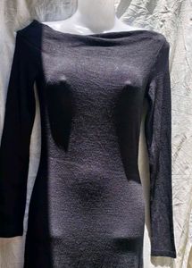 I. Black Bodycon Midi Dress