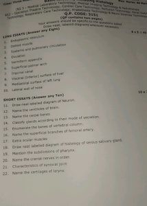 Basic Anatomy Including Histology Question Papers