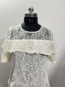 Lace Ruffle Top
