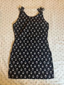 Black Floral short kurti