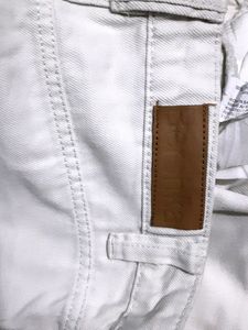 Bershka White Denim Cargo