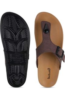 Walkaroo womens Brown Thong Sandals