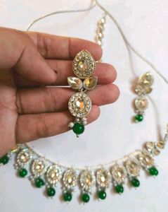 Silver Plated Austrian Diamond Stone Jewellery Set