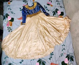 Embroidered Blue &amp; Gold Gowns