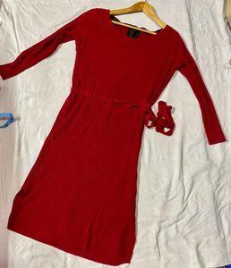 Branded Warm Maroon Fit Flare Dre