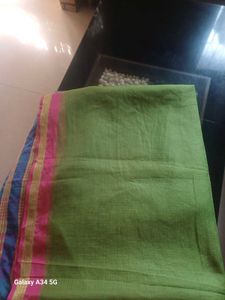 Cotton Saree With Stylish  Blouse.