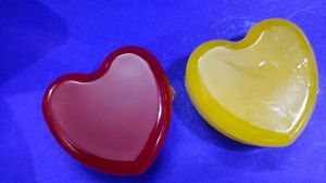 2 Handmade Heart Shaped Glycerine Soaps