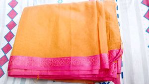 Orange &amp; Pink Traditional Saree