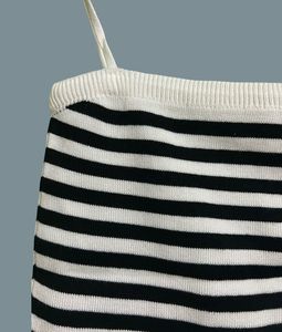 Strappy Black &amp; White Top