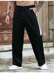 Men's Black & White Track Pants