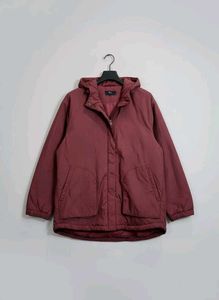 Maroon Hooded Jacket