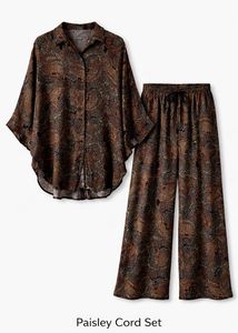 Paisley Print cord set