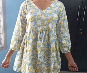 Floral Print Tunic Top