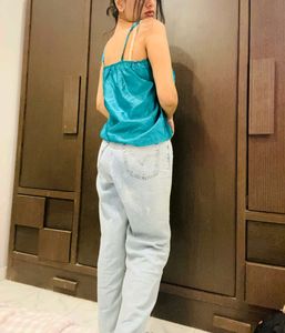 Satin Beautiful Cutwork Detailing Top