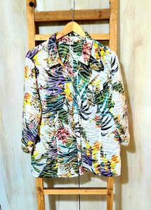 Floral Print Button-Down Shirt Size-44