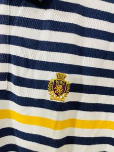 Fahrenheit Men Polo Strip Half Sleeves T-shirt