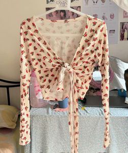 Floral Wrap Top