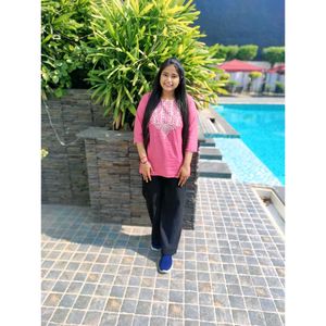 Baby Pink Kurti Embroidery 🪡