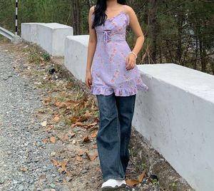 Lavender Floral Dress