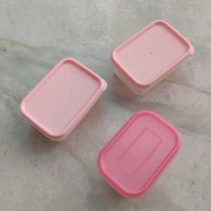 🆕 3 Pink Containers