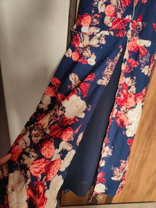 Floral Belted Western Maxi Dress (Women)