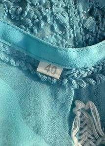 Light Blue Chikankari Kurti