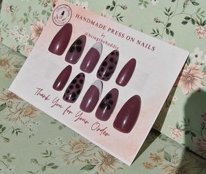 Mauve Animal Gel Print Press-On Nails