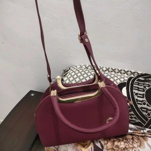 Stylish Maroon Handbag