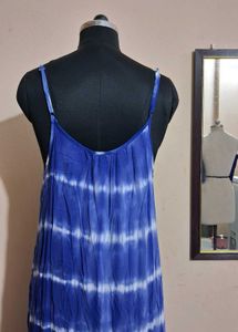 Blue Tie-Dye Maxi Dress