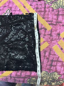 Sparkly Black Sequin Mini Skirt