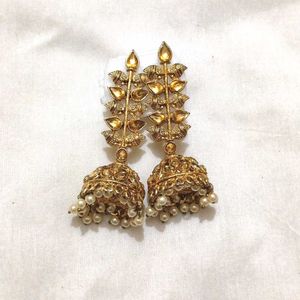 Golden Jhumka Earrings