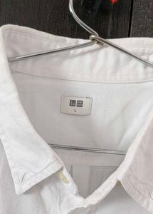 Uniqlo White Button-Down Shirt