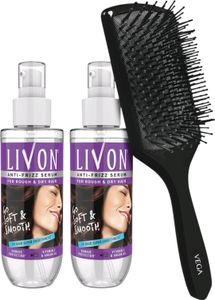 Vega Hair Brush And Livon Hair Serum