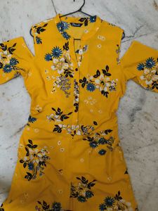 Floral Print Yellow Jumpsuit