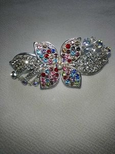 Rhinestone Butterfly Hair Clip