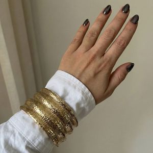 18K Gold Cuff Bracelet Antitarnish